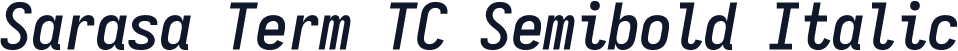 Sarasa Term TC Semibold Italic