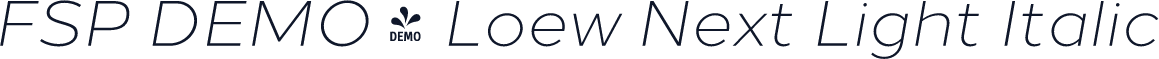 FSP DEMO - Loew Next Light Italic