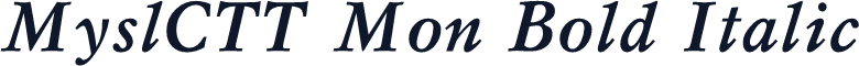 MyslCTT Mon Bold Italic