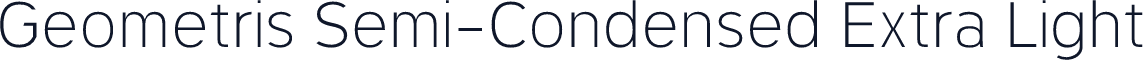 Geometris Semi-Condensed Extra Light