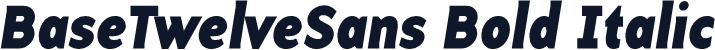 BaseTwelveSans Bold Italic