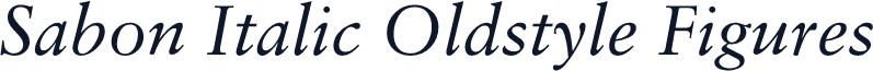Sabon Italic Oldstyle Figures