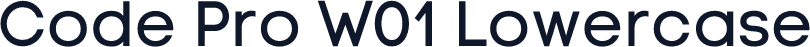 Code Pro W01 Lowercase