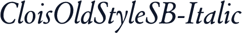 CloisOldStyleSB-Italic