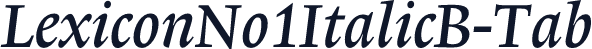 LexiconNo1ItalicB-Tab
