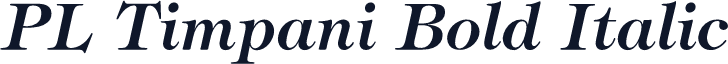 PL Timpani Bold Italic
