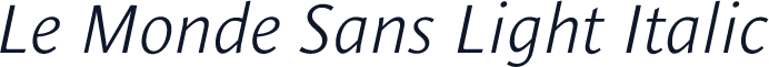 Le Monde Sans Light Italic