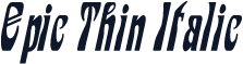 Epic Thin Italic