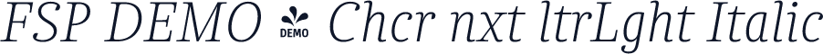 FSP DEMO - Chcr nxt ltrLght Italic
