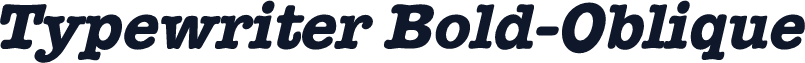 Typewriter Bold-Oblique