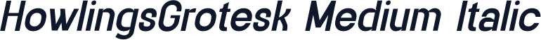 HowlingsGrotesk Medium Italic