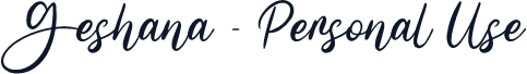 Geshana - Personal Use