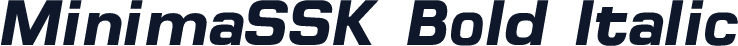 MinimaSSK Bold Italic