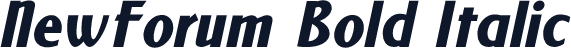 NewForum Bold Italic