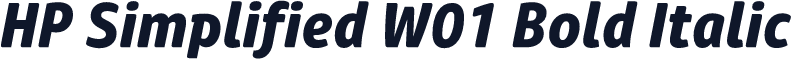 HP Simplified W01 Bold Italic