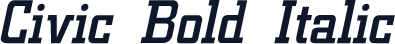 Civic Bold Italic