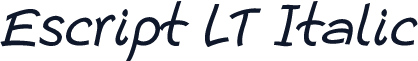 Escript LT Italic