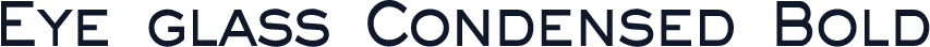 Eye glass Condensed Bold