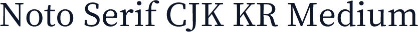 Noto Serif CJK KR Medium