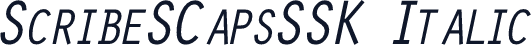 ScribeSCapsSSK Italic