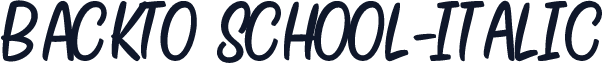 BACKTO SCHOOL-Italic