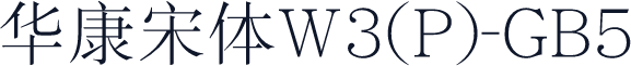 華康宋體W3(P)-GB5