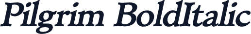Pilgrim BoldItalic