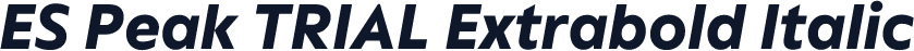 ES Peak TRIAL Extrabold Italic