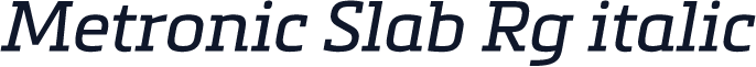 Metronic Slab Rg italic