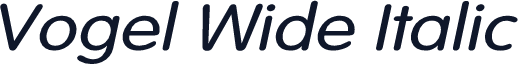 Vogel Wide Italic