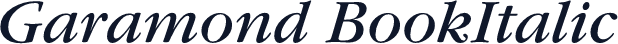Garamond BookItalic