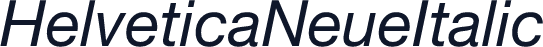 HelveticaNeueItalic
