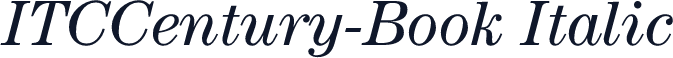 ITCCentury-Book Italic