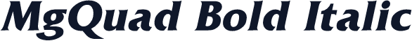 MgQuad Bold Italic
