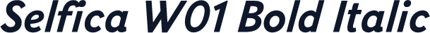 Selfica W01 Bold Italic