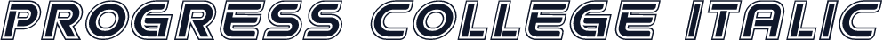 Progress College Italic