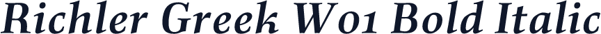 Richler Greek W01 Bold Italic