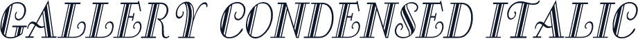 Gallery Condensed Italic
