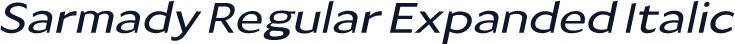 Sarmady Regular Expanded Italic
