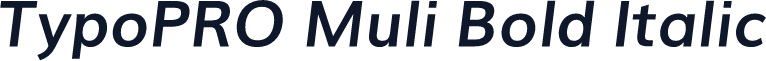 TypoPRO Muli Bold Italic