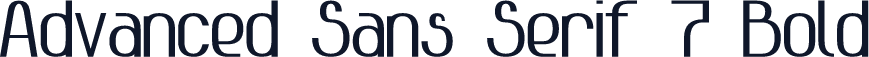 Advanced Sans Serif 7 Bold