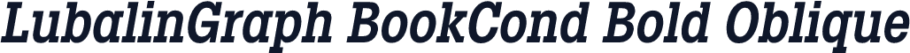 LubalinGraph BookCond Bold Oblique