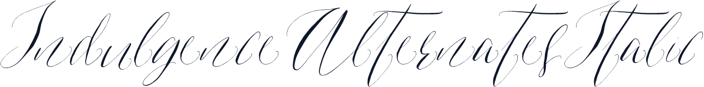 Indulgence Alternates Italic