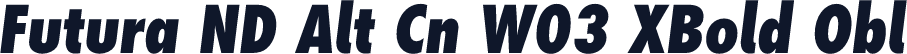 Futura ND Alt Cn W03 XBold Obl
