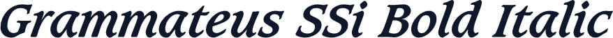 Grammateus SSi Bold Italic