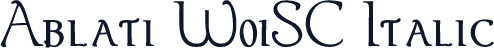 Ablati W01SC Italic