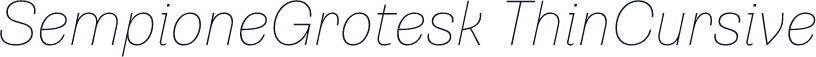 SempioneGrotesk ThinCursive
