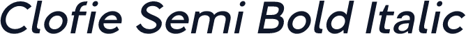 Clofie Semi Bold Italic