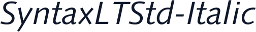SyntaxLTStd-Italic
