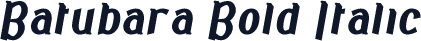 Batubara Bold Italic